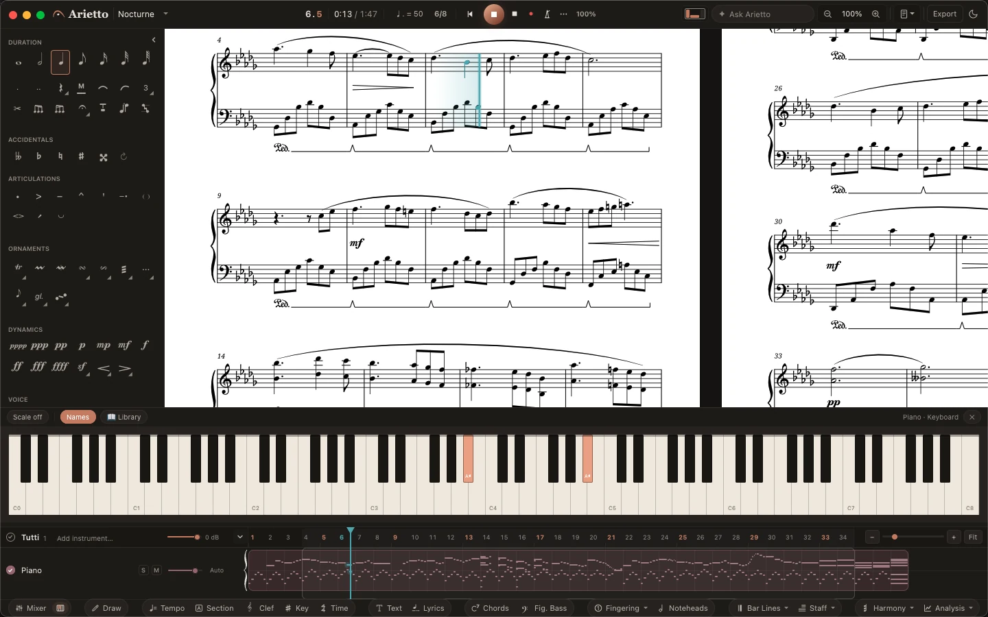 Arietto: Hear it as you write it